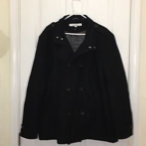 Black wool Kenneth Cole Men’s Pea Coat New w/ Tags